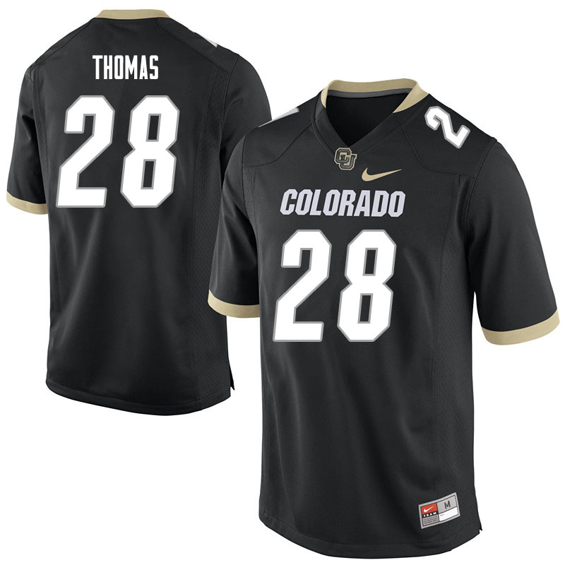 Men #28 Dylan Thomas Colorado Buffaloes College Football Jerseys Sale-Black - Click Image to Close
